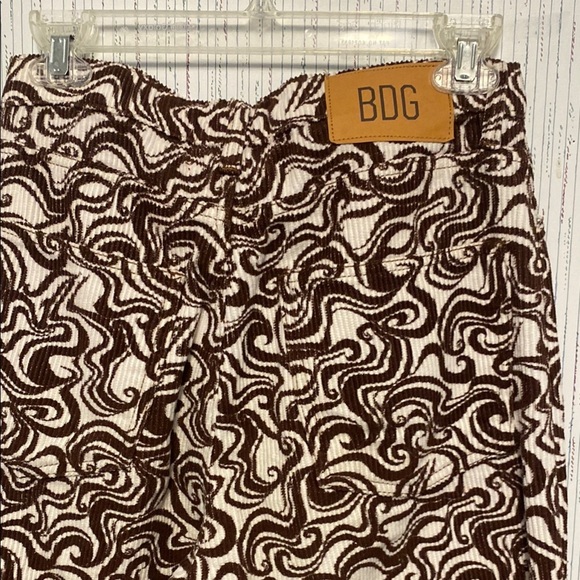 BDG Swirl Pattern Pants in Brown and White & Wide Corduroy Pant Size 27 - Picture 5 of 9